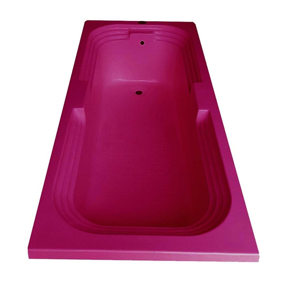 MADONNA Sentosa Acrylic 6 feet Rectangular Bath Tub for Adults (Magenta)