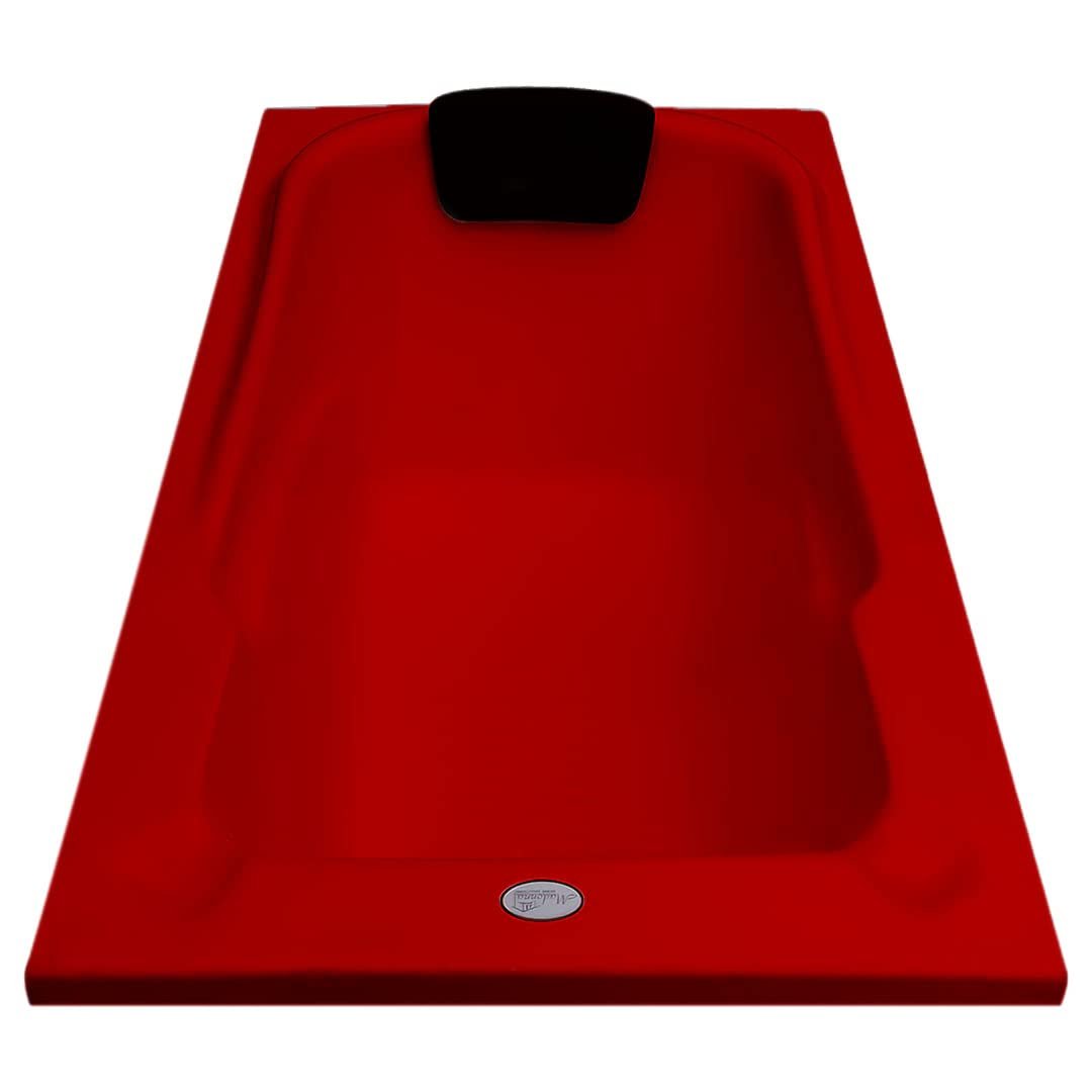 MADONNA Splendour Acrylic 5 feet Bathtub with Drainage Accessories – Red